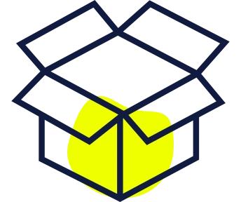 Icono de packaging y cartón