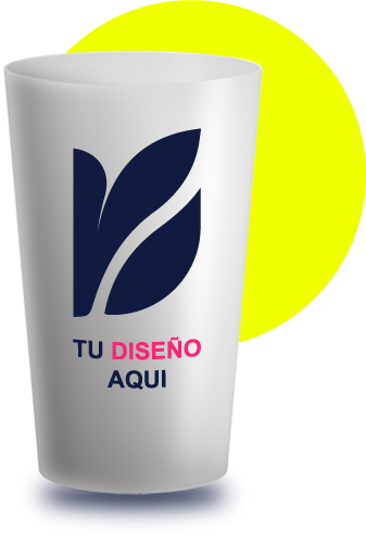 Mockup de vaso reutilizable con diseño personalizado