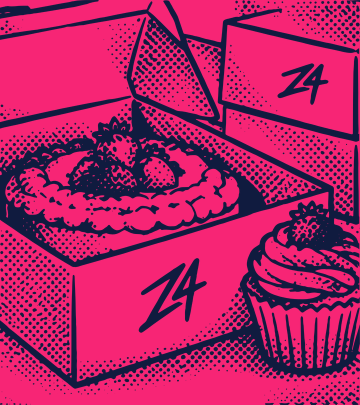 Proyecto de packaging para pastelería con artes finales y preimpresión técnica